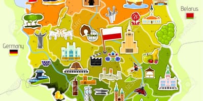 خريطة بولندا المعالم